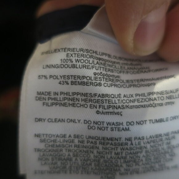 Brooks Brothers womens tartan plaid jacket wool navy red zip 2 Red Fleece preppy - Picture 9 of 9